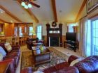 Living room with flat screen & fireplace